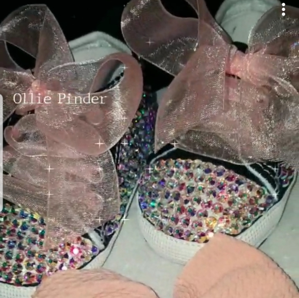 Bling baby sneakers with Tiara *Bow*